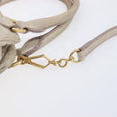 Miu Miu Hand Bag Leather 2way Beige Gold Auth am12892A-12