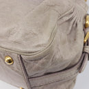 Miu Miu Hand Bag Leather 2way Beige Gold Auth am12892A-16