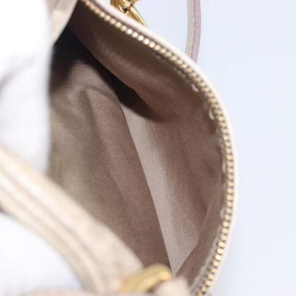 Miu Miu Hand Bag Leather 2way Beige Gold Auth am12892A