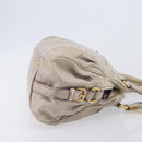 Miu Miu Hand Bag Leather 2way Beige Gold Auth am12892A-4