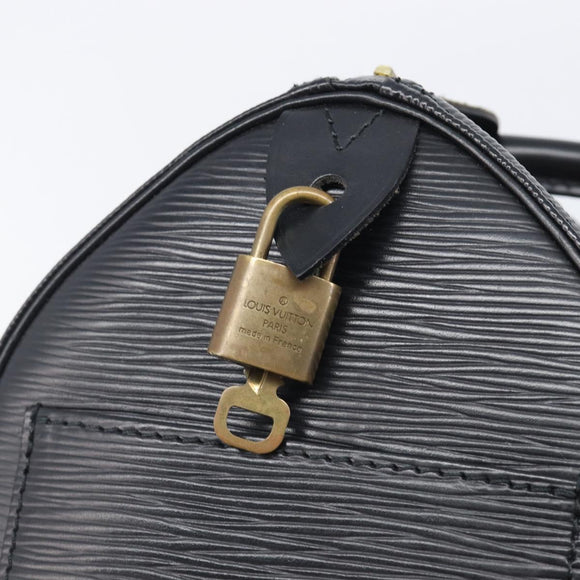 LOUIS VUITTON Epi Speedy 25 Hand Bag Black M59042 LV Auth am12893V