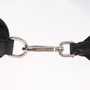 PRADA Shoulder Bag Leather Nylon Black Silver BR2417 Auth am12894V-11