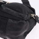 PRADA Shoulder Bag Leather Nylon Black Silver BR2417 Auth am12894V-14