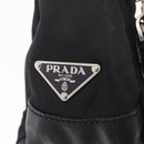 PRADA Shoulder Bag Leather Nylon Black Silver BR2417 Auth am12894V-17