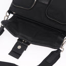 PRADA Shoulder Bag Leather Nylon Black Silver BR2417 Auth am12894V-19