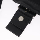PRADA Shoulder Bag Leather Nylon Black Silver BR2417 Auth am12894V-20