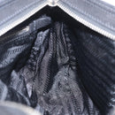 PRADA Shoulder Bag Leather Nylon Black Silver BR2417 Auth am12894V-25