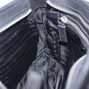 PRADA Shoulder Bag Leather Nylon Black Silver BR2417 Auth am12894V-26