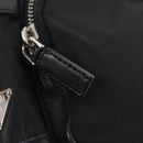 PRADA Shoulder Bag Leather Nylon Black Silver BR2417 Auth am12894V-29