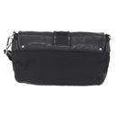 PRADA Shoulder Bag Leather Nylon Black Silver BR2417 Auth am12894V-3