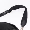 PRADA Shoulder Bag Leather Nylon Black Silver BR2417 Auth am12894V-8