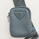 PRADA Hand Bag Nylon 2way Light Blue Silver Auth am12895A-13