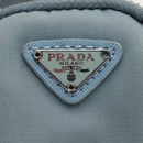 PRADA Hand Bag Nylon 2way Light Blue Silver Auth am12895A-14