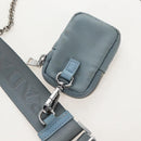 PRADA Hand Bag Nylon 2way Light Blue Silver Auth am12895A-15