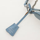 PRADA Hand Bag Nylon 2way Light Blue Silver Auth am12895A-23