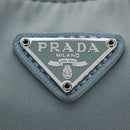PRADA Hand Bag Nylon 2way Light Blue Silver Auth am12895A-25