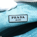 PRADA Hand Bag Nylon 2way Light Blue Silver Auth am12895A-27