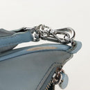 PRADA Hand Bag Nylon 2way Light Blue Silver Auth am12895A-28
