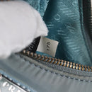 PRADA Hand Bag Nylon 2way Light Blue Silver Auth am12895A-32