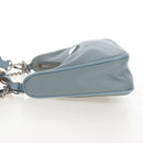 PRADA Hand Bag Nylon 2way Light Blue Silver Auth am12895A-4
