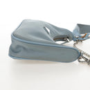 PRADA Hand Bag Nylon 2way Light Blue Silver Auth am12895A-5