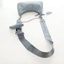 PRADA Hand Bag Nylon 2way Light Blue Silver Auth am12895A-9