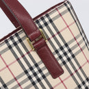 BURBERRY Nova Check Tote Bag Canvas Beige Gold Auth am12898V-14