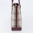 BURBERRY Nova Check Tote Bag Canvas Beige Gold Auth am12898V-4