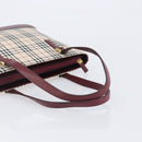 BURBERRY Nova Check Tote Bag Canvas Beige Gold Auth am12898V-7