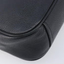 PRADA Shoulder Bag Leather Black Gold Auth am12900A-13