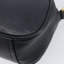 PRADA Shoulder Bag Leather Black Gold Auth am12900A-14