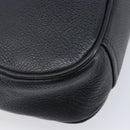 PRADA Shoulder Bag Leather Black Gold Auth am12900A-15