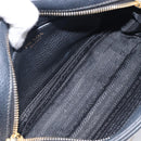 PRADA Shoulder Bag Leather Black Gold Auth am12900A-20