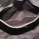 Miu Miu Side ribbon Hand Bag Leather 2way Gray Gold Auth am12902A-26
