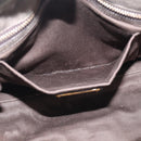 Miu Miu Side ribbon Hand Bag Leather 2way Gray Gold Auth am12902A-27