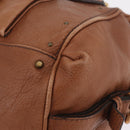 Chloe Paddington Hand Bag Leather Brown Gold Auth am12905V-11