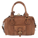 Chloe Paddington Hand Bag Leather Brown Gold Auth am12905V-2