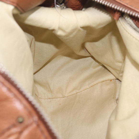 Chloe Paddington Hand Bag Leather Brown Gold Auth am12905V