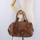 Chloe Paddington Hand Bag Leather Brown Gold Auth am12905V-26