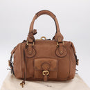 Chloe Paddington Hand Bag Leather Brown Gold Auth am12905V-27