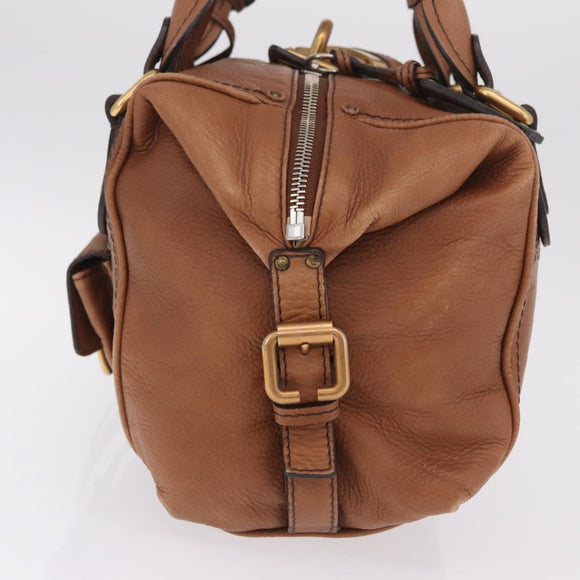 Chloe Paddington Hand Bag Leather Brown Gold Auth am12905V