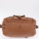 Chloe Paddington Hand Bag Leather Brown Gold Auth am12905V-9