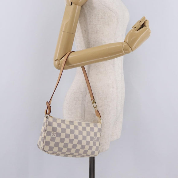 LOUIS VUITTON Damier Azur Pochette Accessoires Pouch N51986 LV Auth am12915SAM
