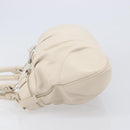 Salvatore Ferragamo Gancini Marissa Hand Bag Leather White Silver Auth am12920V-5