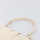 Salvatore Ferragamo Gancini Marissa Hand Bag Leather White Silver Auth am12920V-8