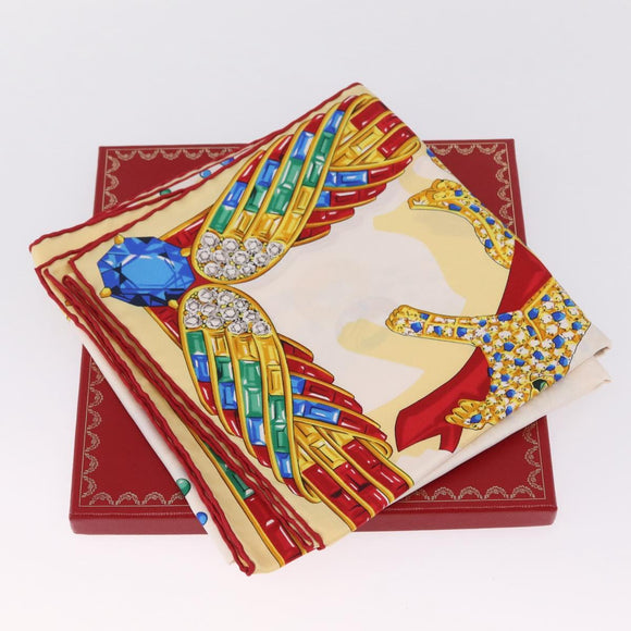 Cartier Scarf Silk Multicolor Auth am12923SM