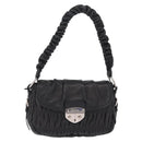 PRADA Ready Lock Hand Bag Leather Black Silver Auth am12925V-2