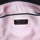 PRADA Ready Lock Hand Bag Leather Black Silver Auth am12925V-20