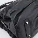 Christian Dior Carreno Hand Bag Leather Black Silver Auth am12928V-11