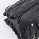 Christian Dior Carreno Hand Bag Leather Black Silver Auth am12928V-13